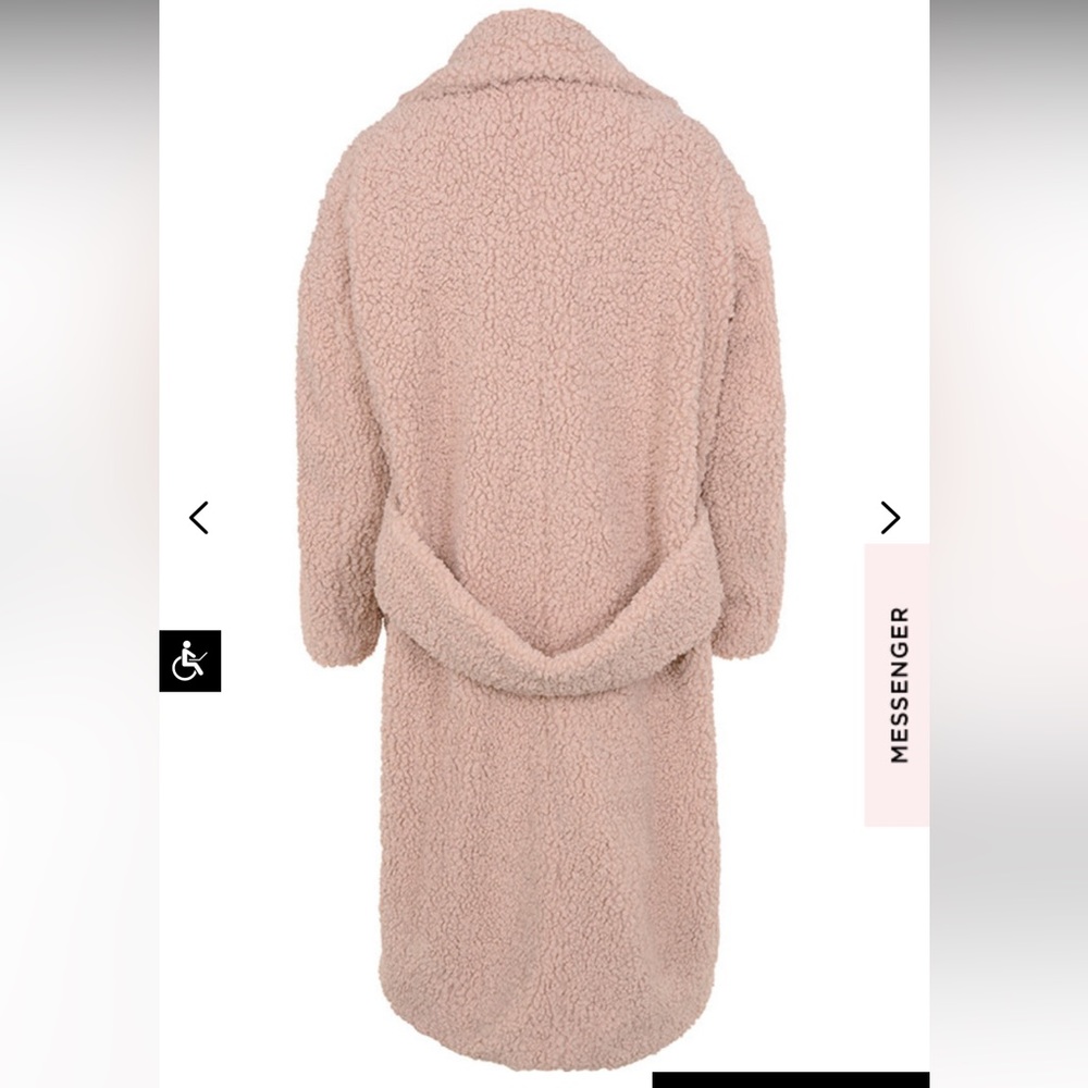 House of CB teddy bear coat blush Small or medium S M - Picture 4 of 12
